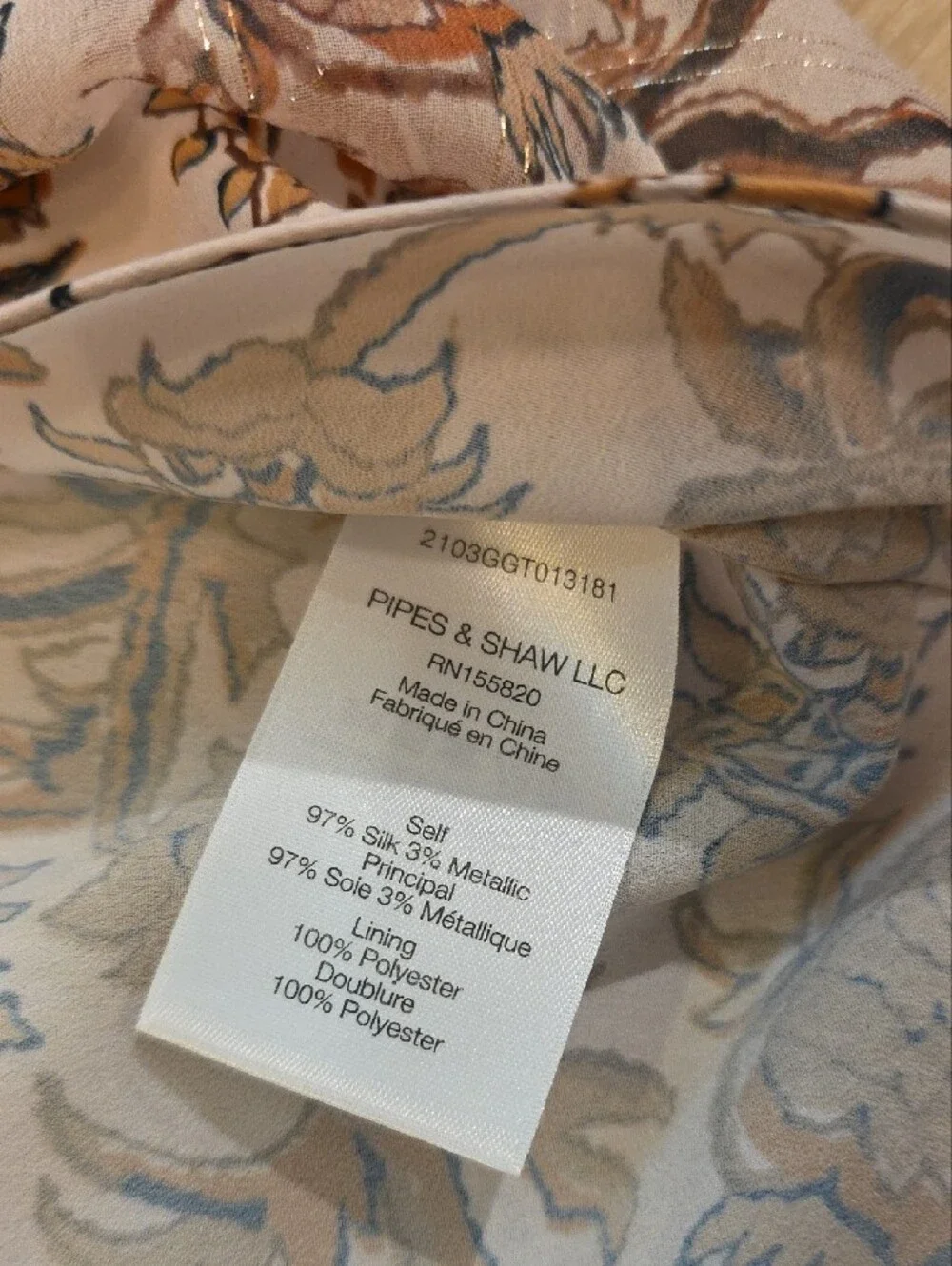 Veronica Beard Sz 14 Floral Ruched Front Women’s Skirt in Blush Brown